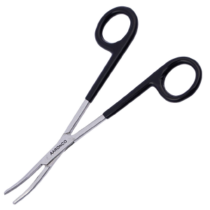 5.5" Curved Hairmostat Ear Hair Puller and Tick Remover Black 703C by Aaronco