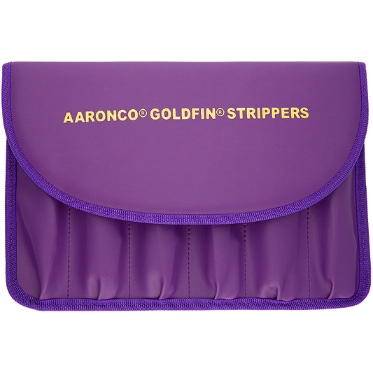 aaronco goldfin set of 6 gold plated stripping knife 735