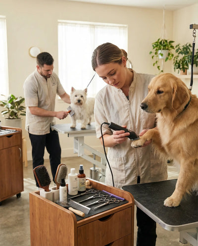Professional pet groomers