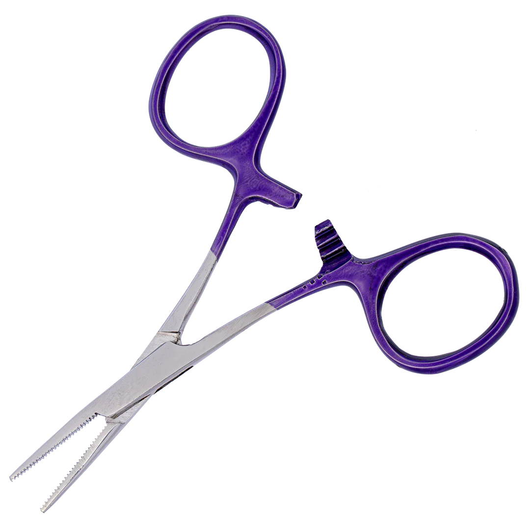 3.5" Straight Hemostat with Purple Handles 707S by Aaronco