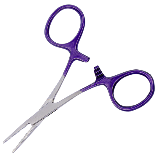 3.5" Straight Hemostat with Purple Handles 707S by Aaronco