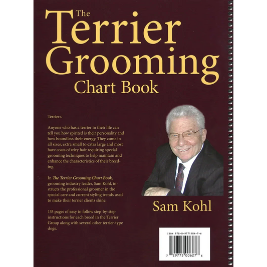 The Terrier Grooming Chart Book by Sam Kohl Large 9"x12" Format
